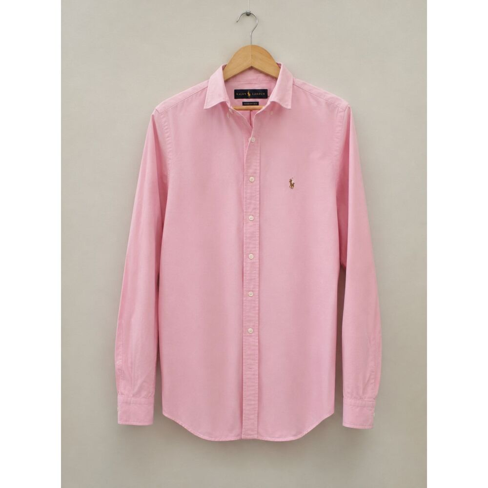 Ralph Lauren Button-Down Shirt | Men's Medium | Pink Oxford | Pony Logo | EUC